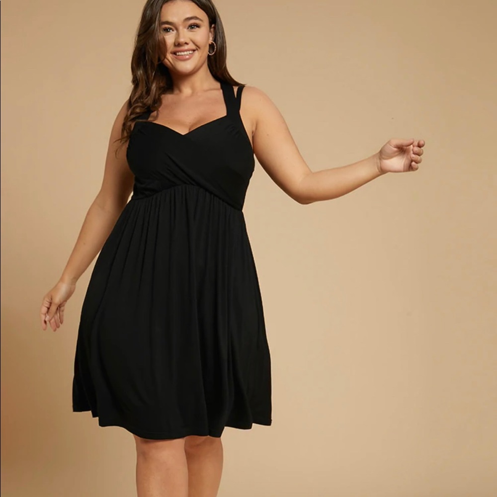NWT Criss Cross Babydoll Flare Cami Dress